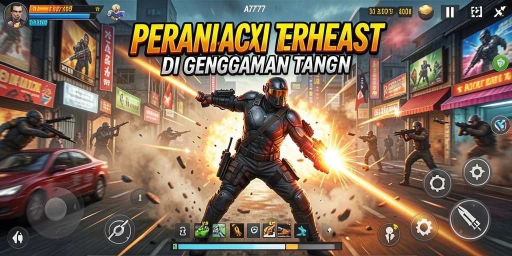 Tampilan gameplay seru dan menegangkan A7777 dalam aksi.