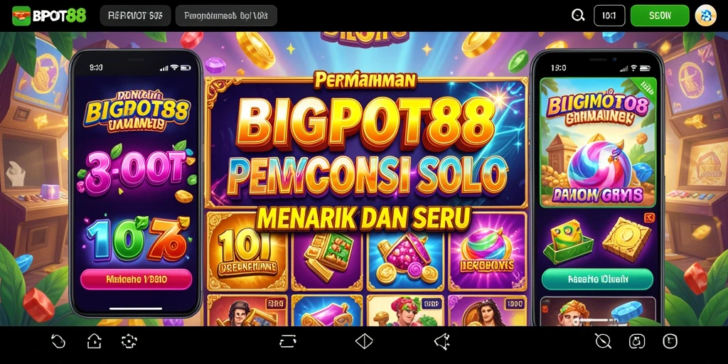 Screenshot utama BIGPOT88 menampilkan tampilan gameplay Slot yang mendebarkan.