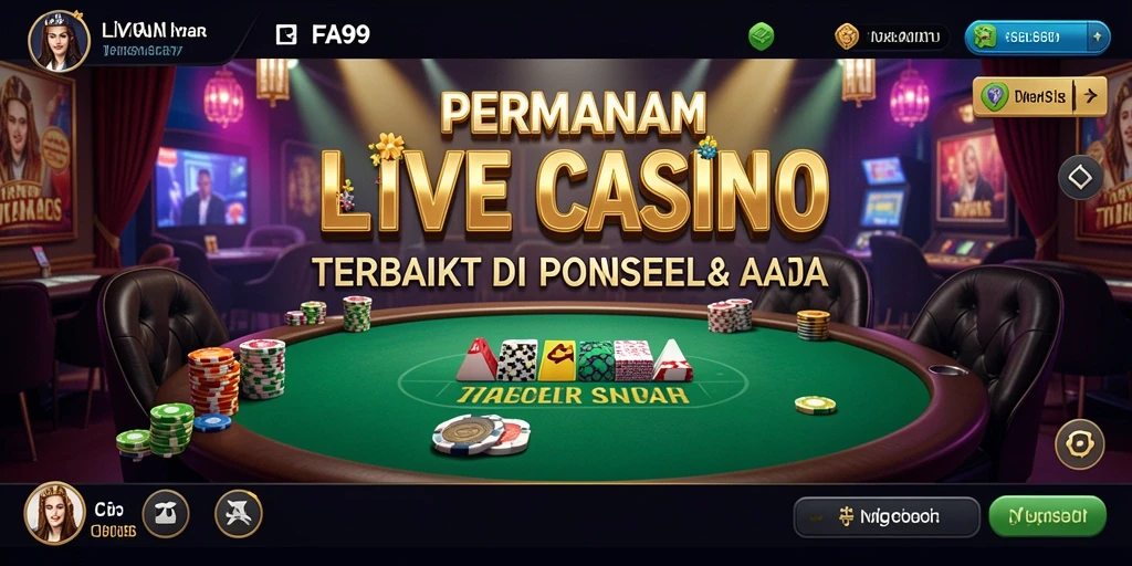 Tampilan gameplay menarik di FA99 dengan dealer langsung dan berbagai permainan.