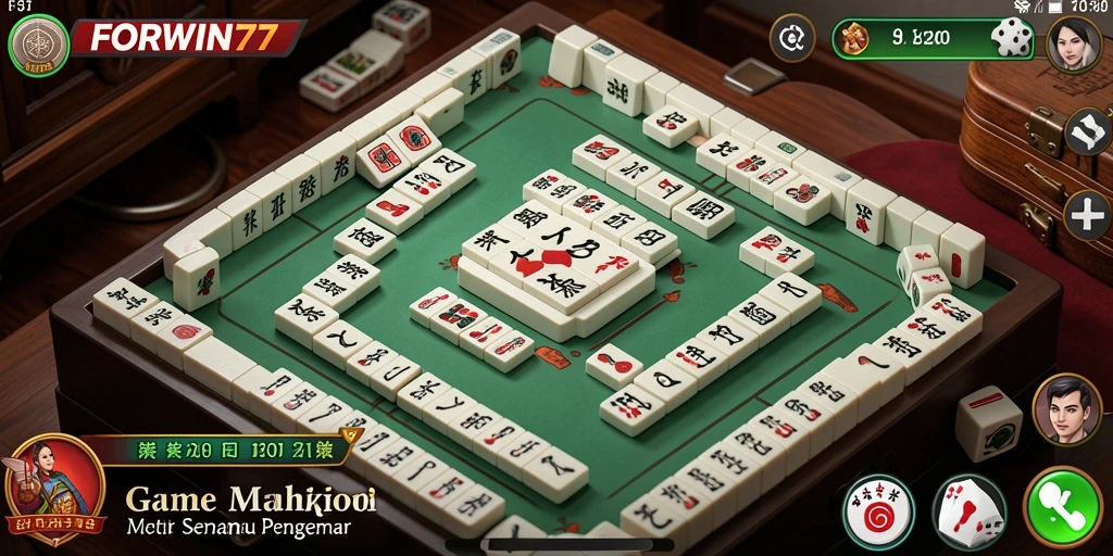 Tampilan gameplay menarik dari FORWIN77 dalam suasana Mahjong.