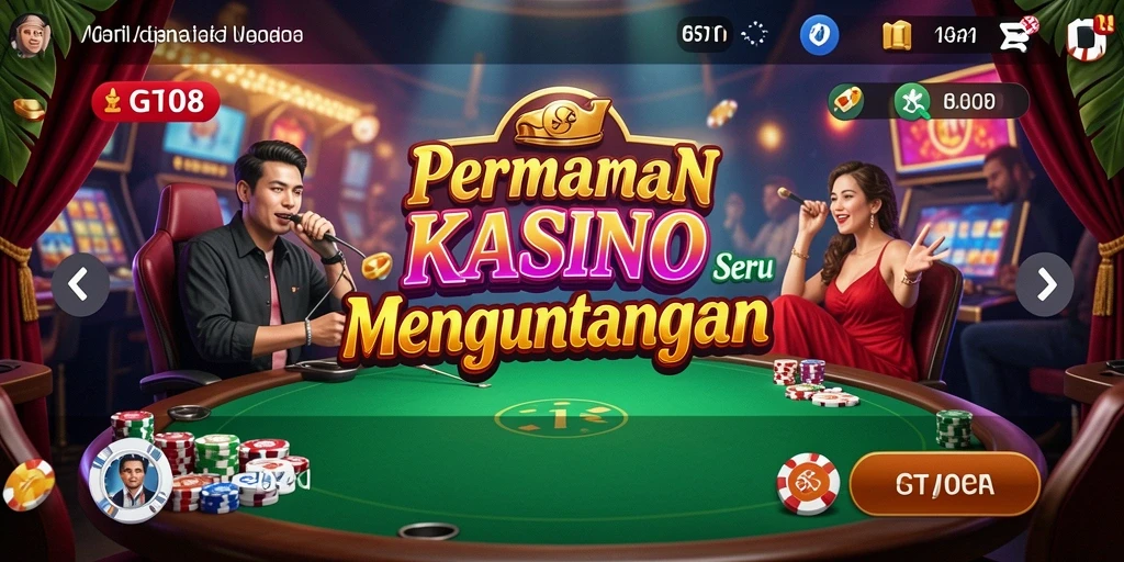 Screenshot GT108 menampilkan gameplay menarik dari permainan Kasino.