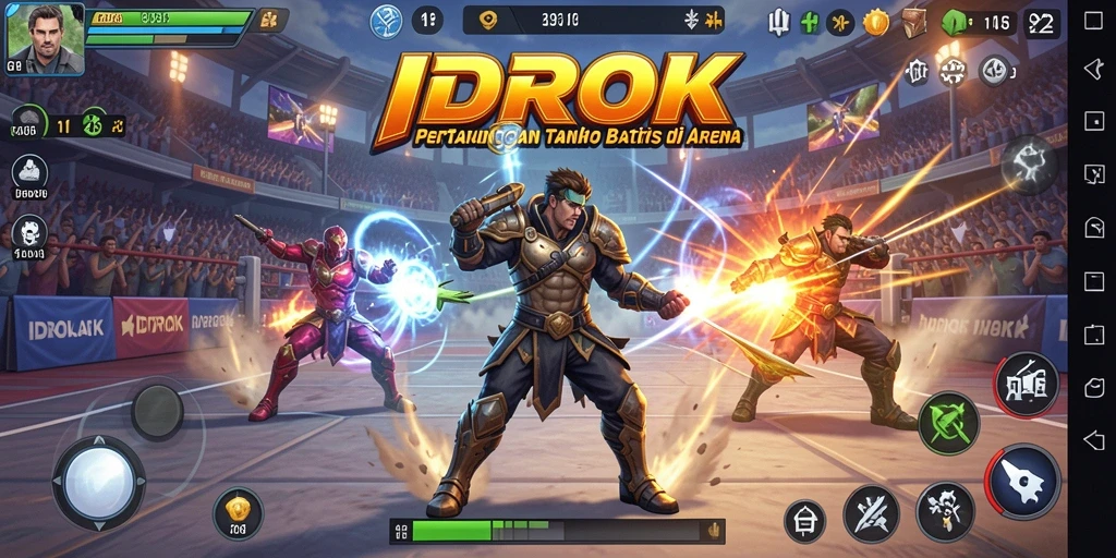 Menampilkan gameplay mendebarkan dalam pertarungan karakter di IDROK.