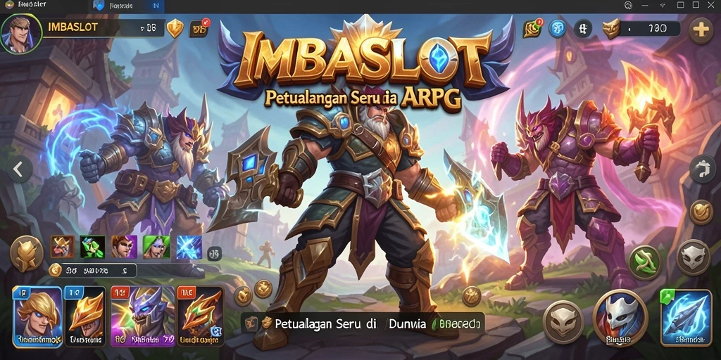 Tampilan gameplay seru dalam IMBASLOT dengan aksi pertarungan yang menegangkan.
