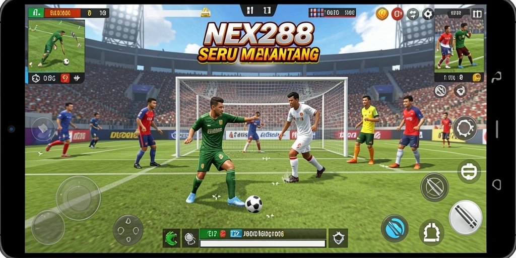Gameplay NEX288 menampilkan aksi olahraga yang seru dan intens.