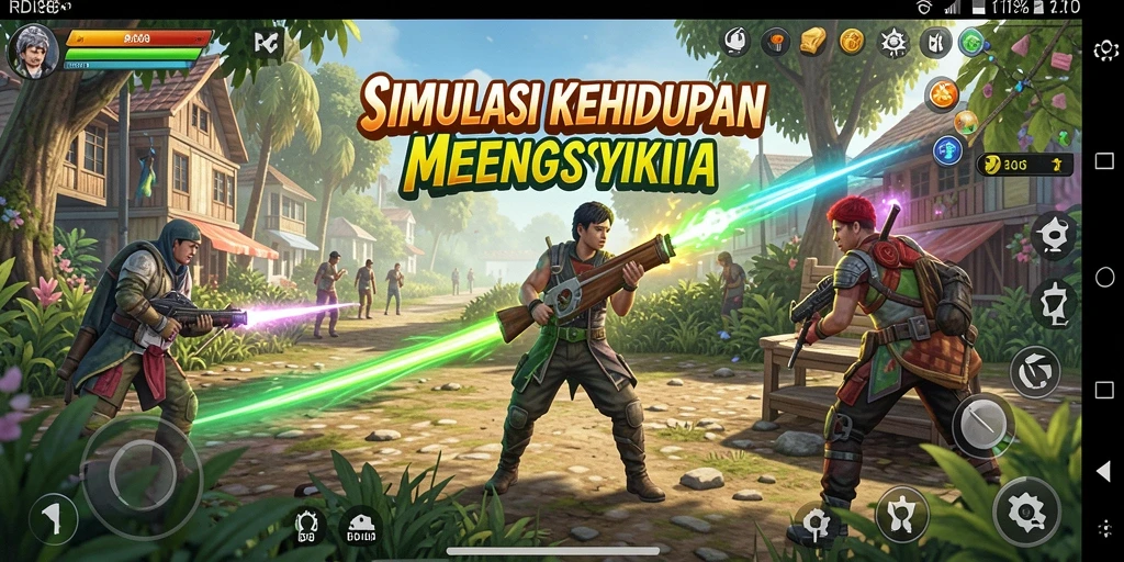 Tampilan gameplay RDI88 yang menarik dalam simulasi kehidupan.