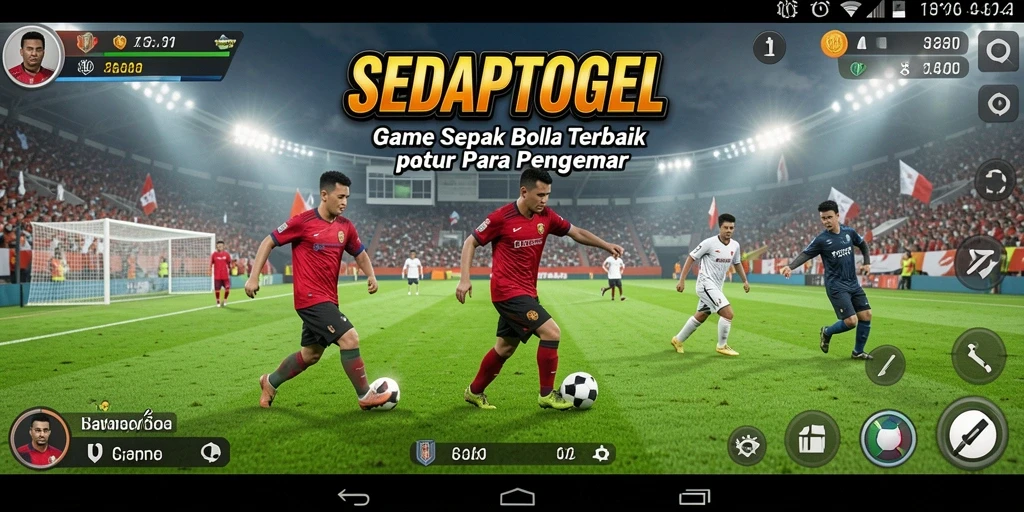 Tampilan gameplay SEDAPTOGEL yang menarik dalam aksi sepak bola.