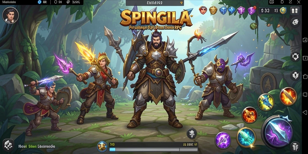 Tangkapan layar SPINGILA menampilkan aksi pertarungan yang mendebarkan dalam gameplay RPG.