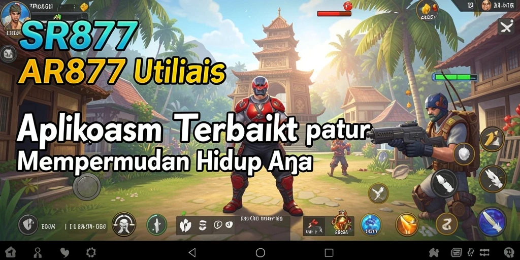 Tampilan utama SR877 dengan fitur-fitur utilitas yang menarik.