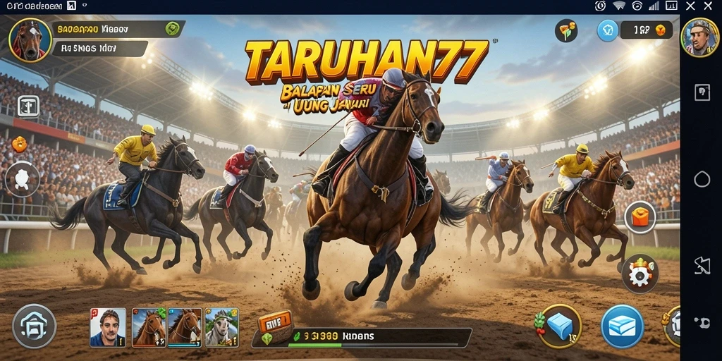Tangkapan layar gameplay balapan seru dari TARUHAN77.