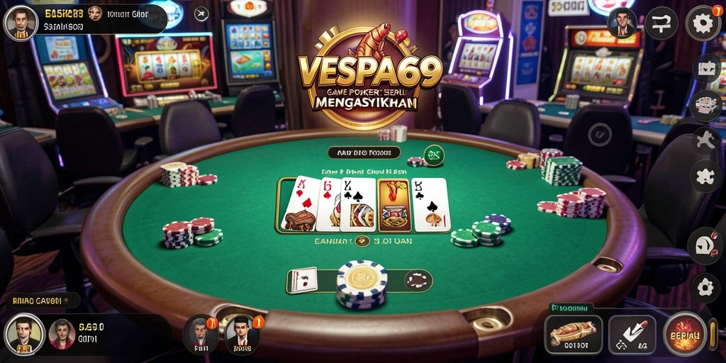 Tampilan gameplay seru dan menarik dari VESPA69 Poker.